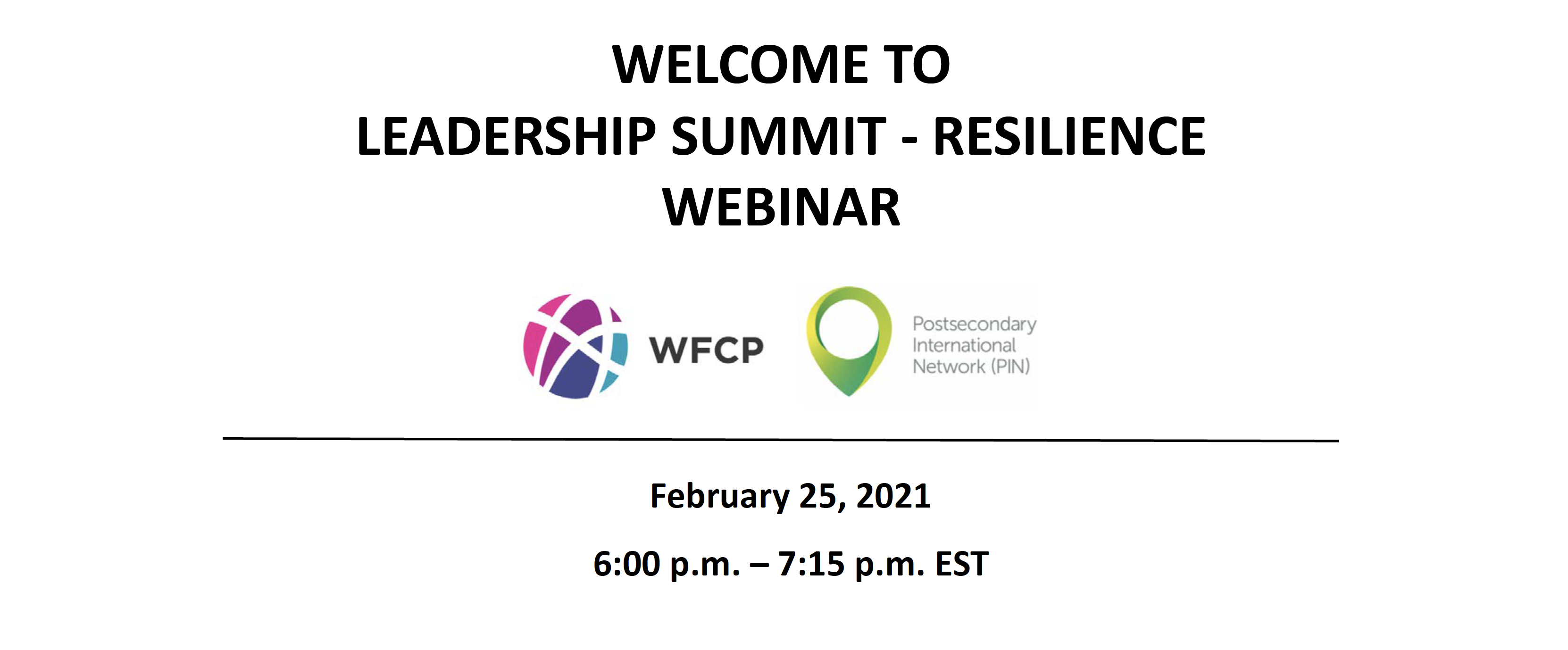 Leadership summit - resilience webinar